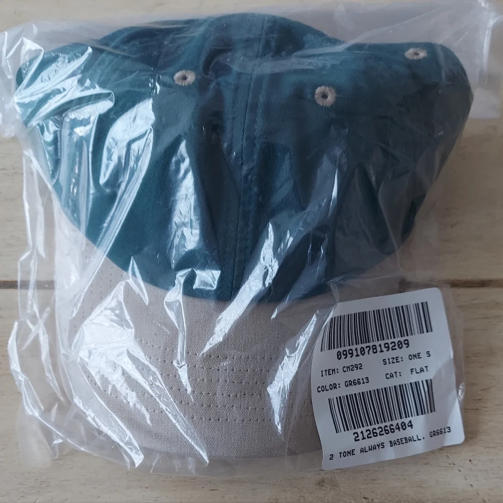 J.Crew Two-tone washed canvas baseball hat Graffiti Green Beige BNWT RETIRED